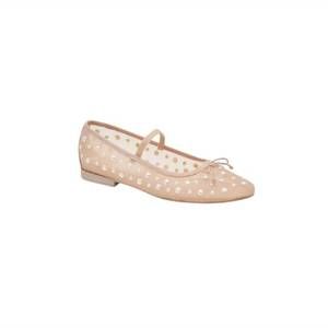 Dolce Vita Tan Flats with White Polka Dots
